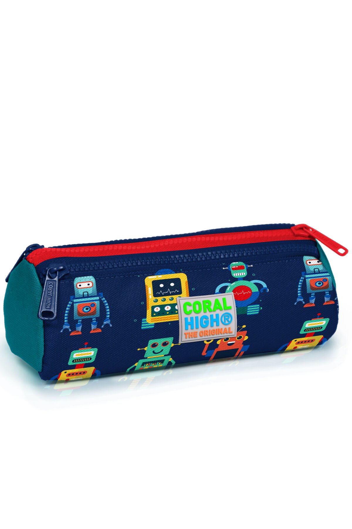 Kids Turuncu Üç Bölmeli Kalem Çantası 22023 Nefti Astranot Desenli