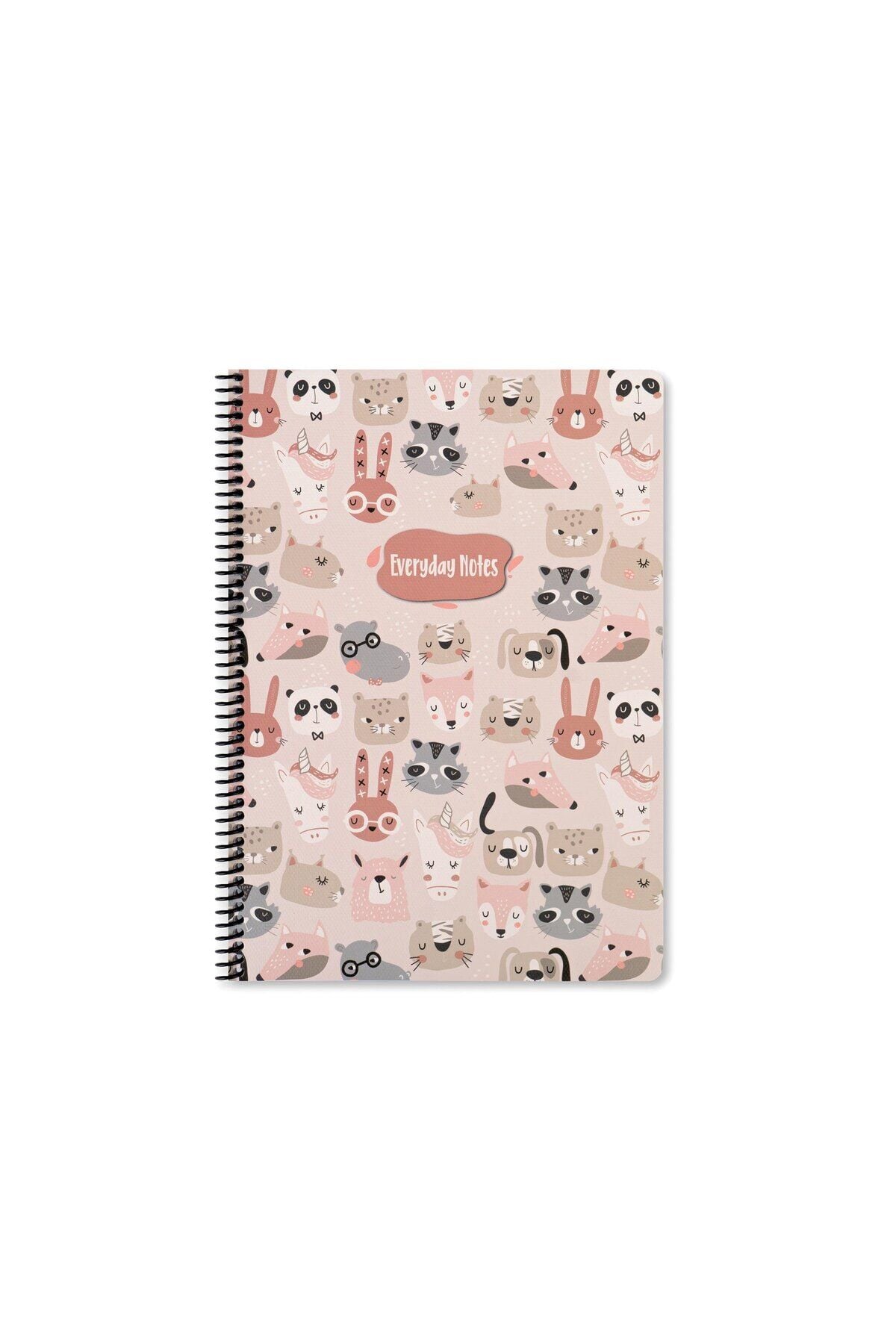 Keskin Color Animal Friends Çizgili Defter (16.5 x 22.5 cm) Pembe