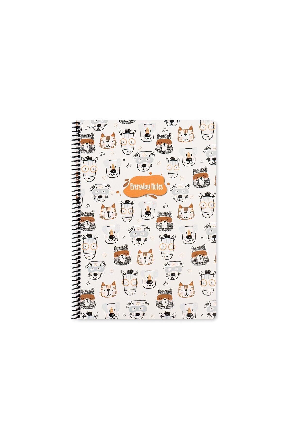 Keskin Color Animal Friends Çizgili Defter (16.5 x 22.5 cm) Beyaz