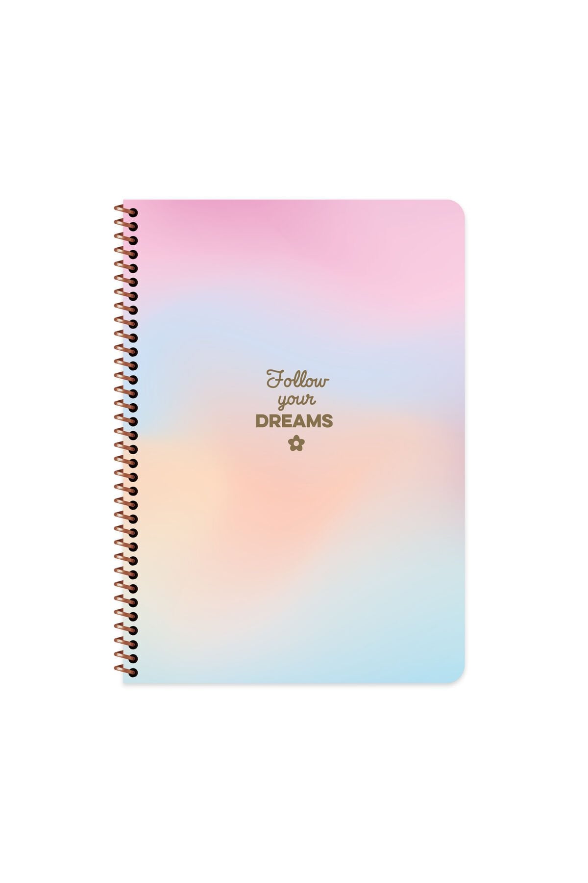 Keskin Color A4 Çizgili Spiralli Peri Tozu Defter | 80 Yaprak Pembe