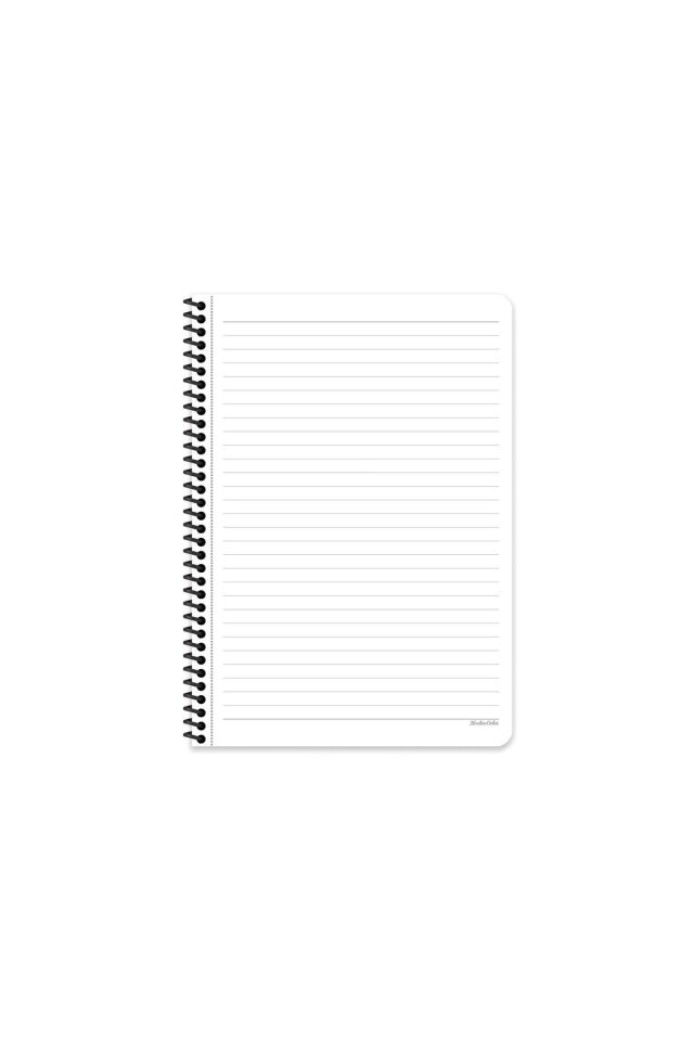 Keskin Color Peritozu Çizgili Stickerli Defter | 16,5 x 22,5 cm | Spiralli – 80 Yaprak Sarı