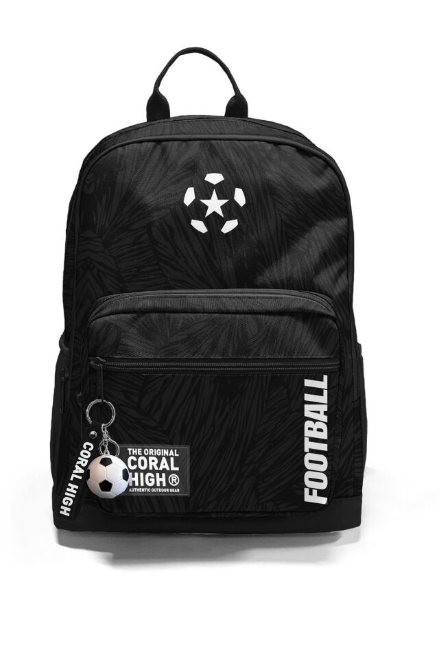 Futbol Desenli 3’lü Okul Çanta Seti Siyah-Kırçıl