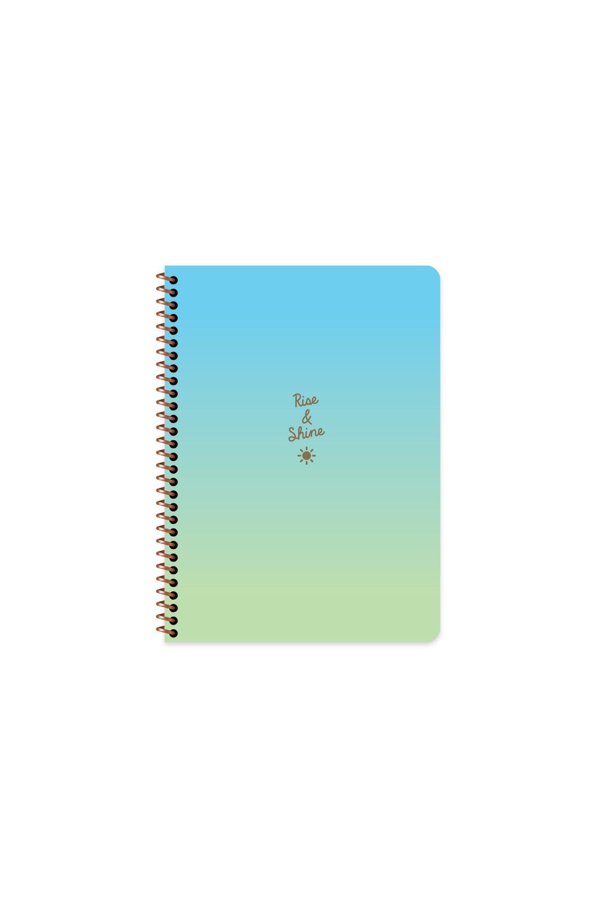 Keskin Color Peritozu Çizgili Stickerli Defter | 16,5 x 22,5 cm | Spiralli – 80 Yaprak Yeşil