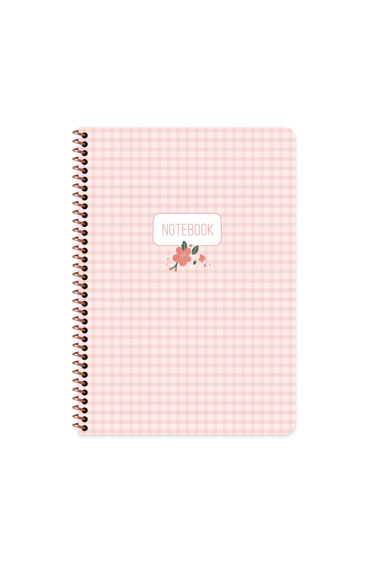 Keskin Color A4 Çizgili Stickerli Spiralli Pötikare Defter | 80 Yaprak Pembe