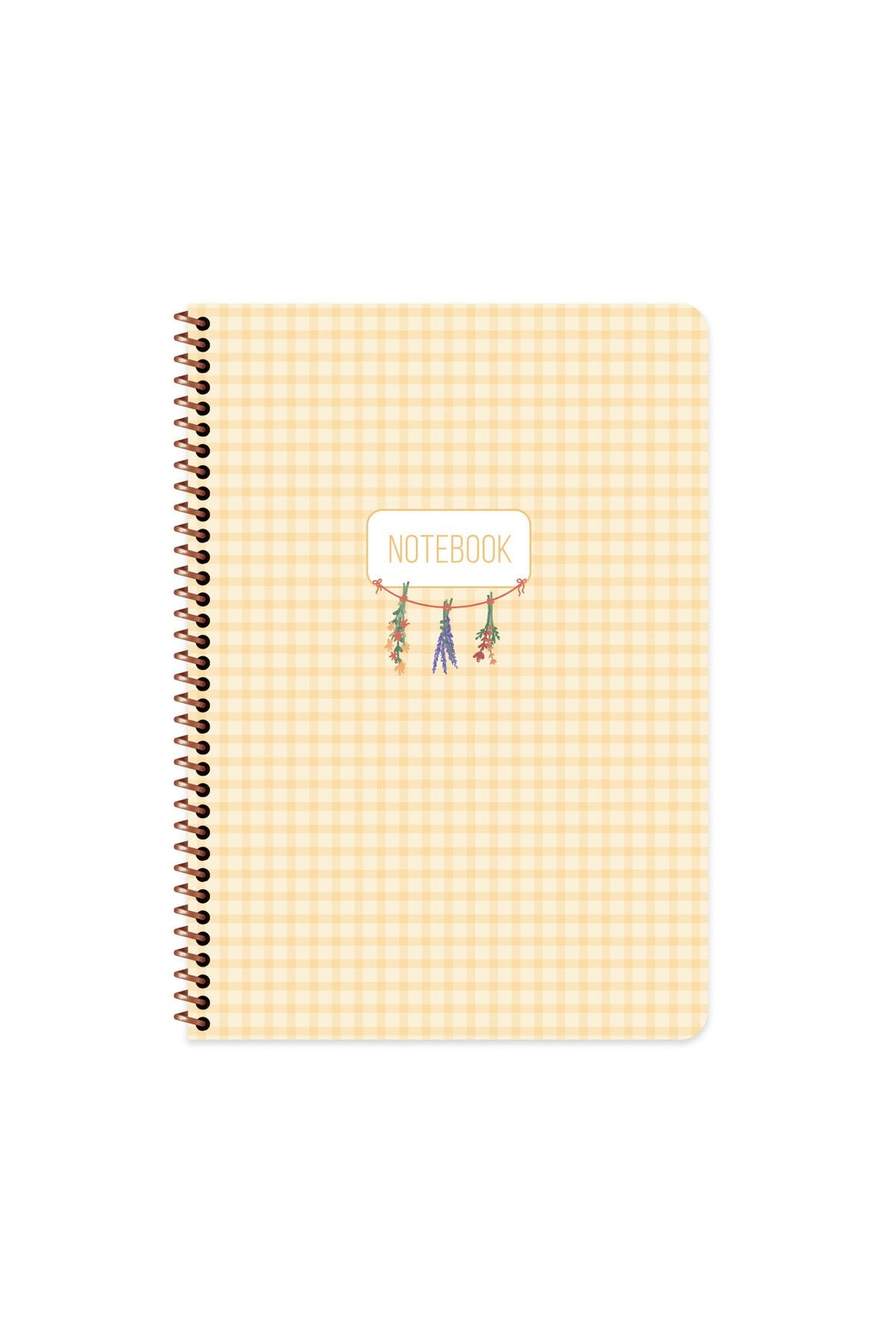 Keskin Color A4 Çizgili Stickerli Spiralli Pötikare Defter | 80 Yaprak Sarı