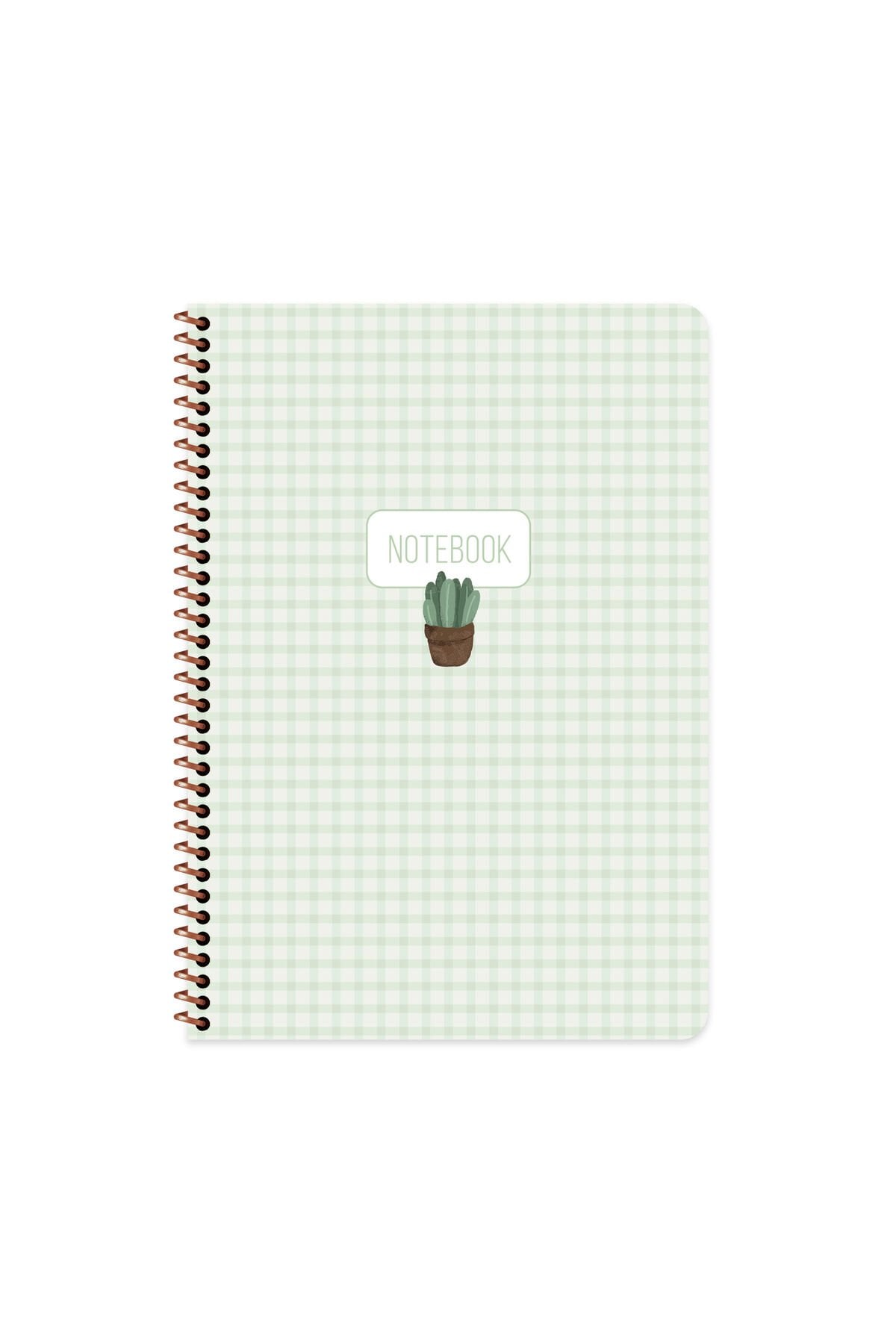 Keskin Color A4 Çizgili Stickerli Spiralli Pötikare Defter | 80 Yaprak Yeşil