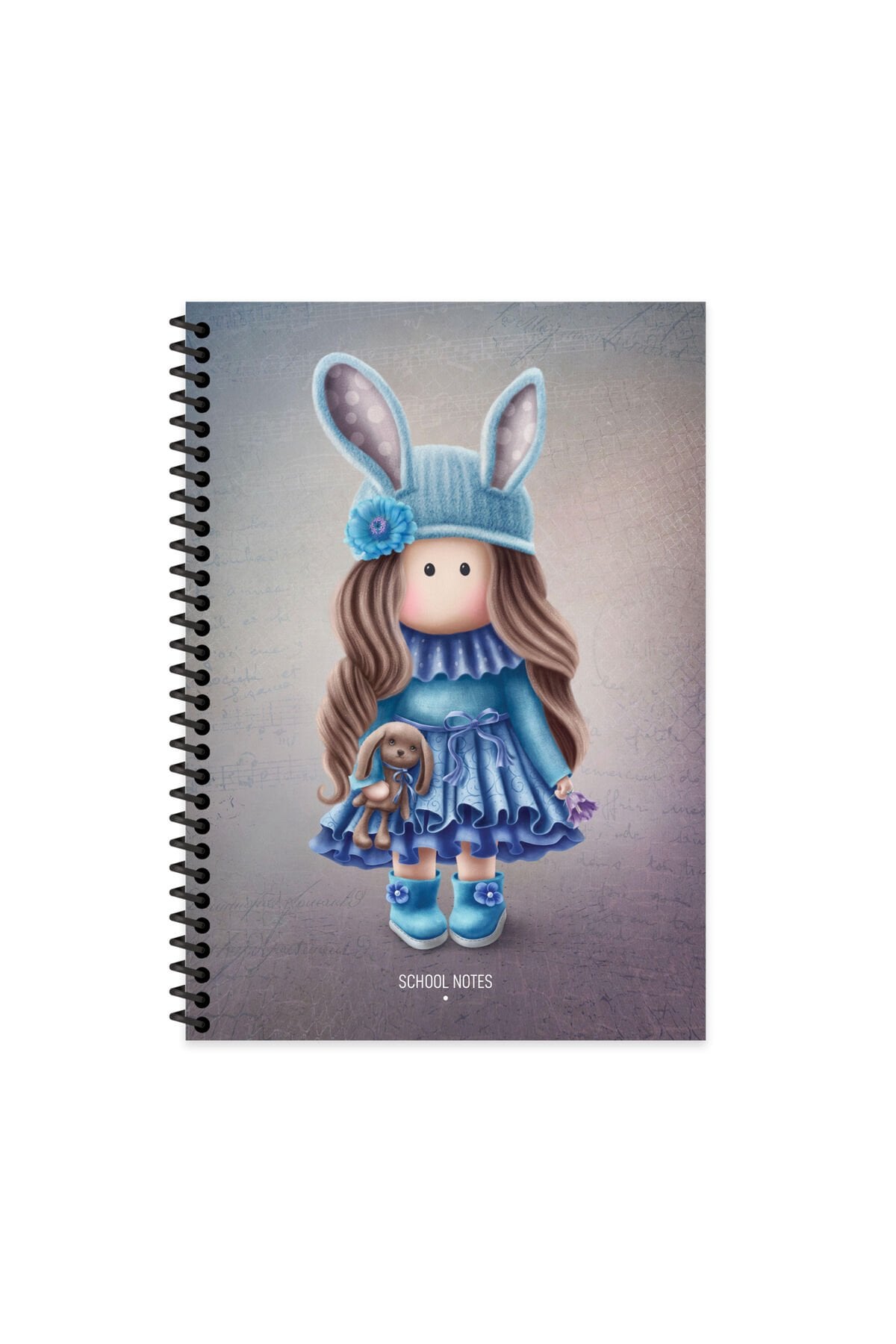 Keskin Color Tilda Çizgili Defter | 16,5 x 22,5 cm | Spiralli – 80 Yaprak Mavi