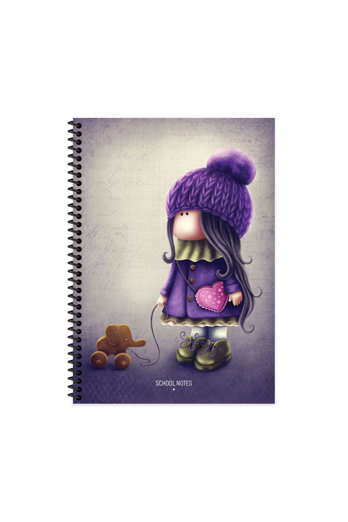 Keskin Color Tilda Çizgili Defter | 16,5 x 22,5 cm | Spiralli – 80 Yaprak Mor