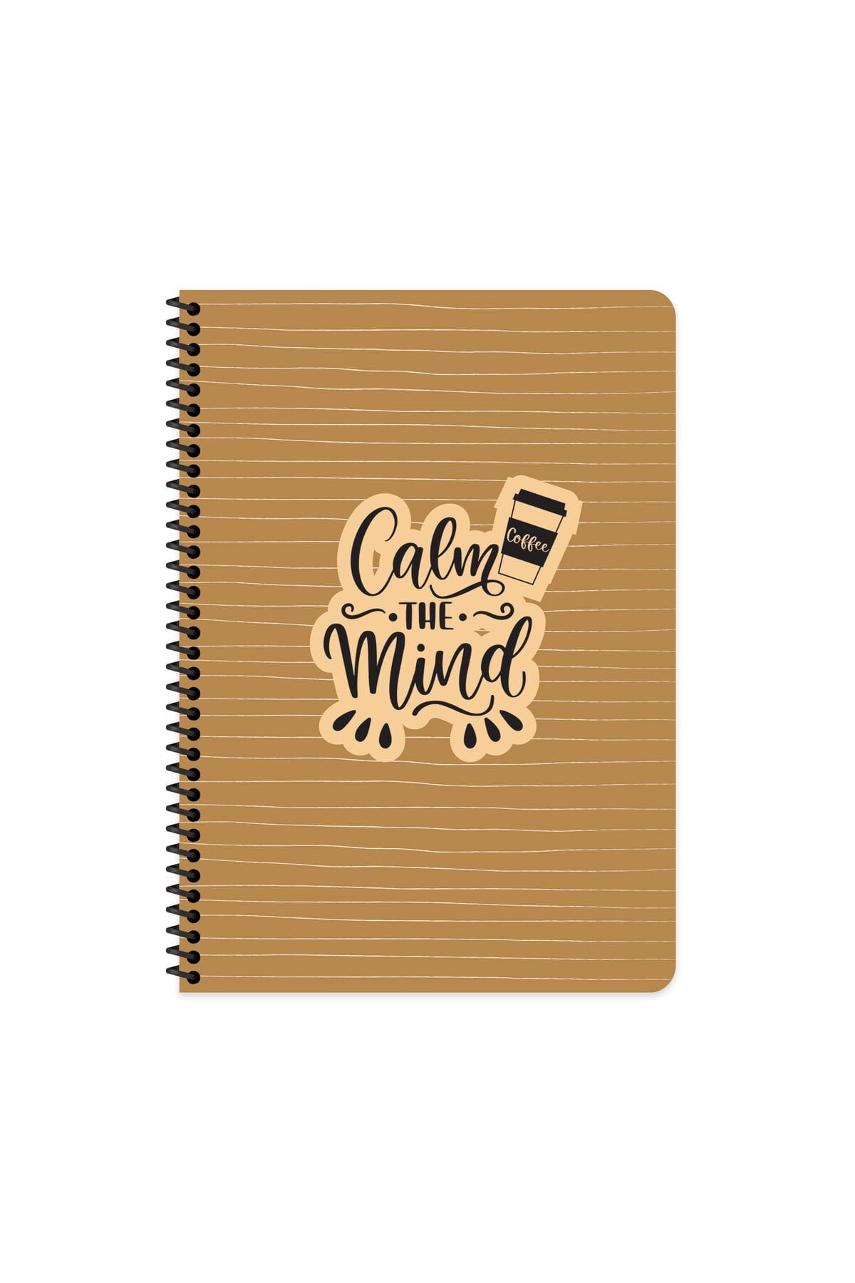 Keskin Color 16.5 x 22.5 Çizgili Spiralli Defter – Coffee Kahverengi