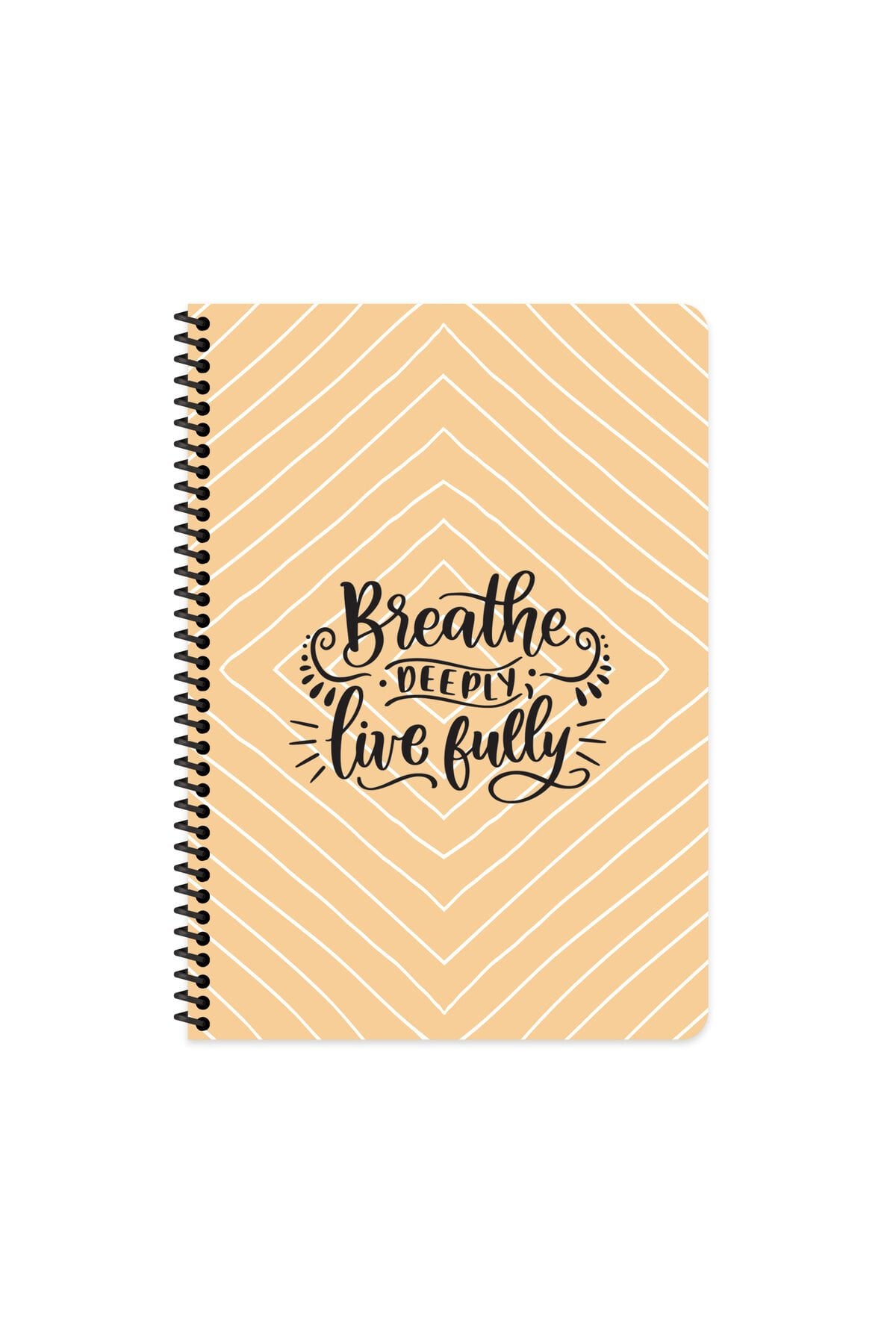 Keskin Color 16.5 x 22.5 Çizgili Spiralli Defter – Coffee Turuncu