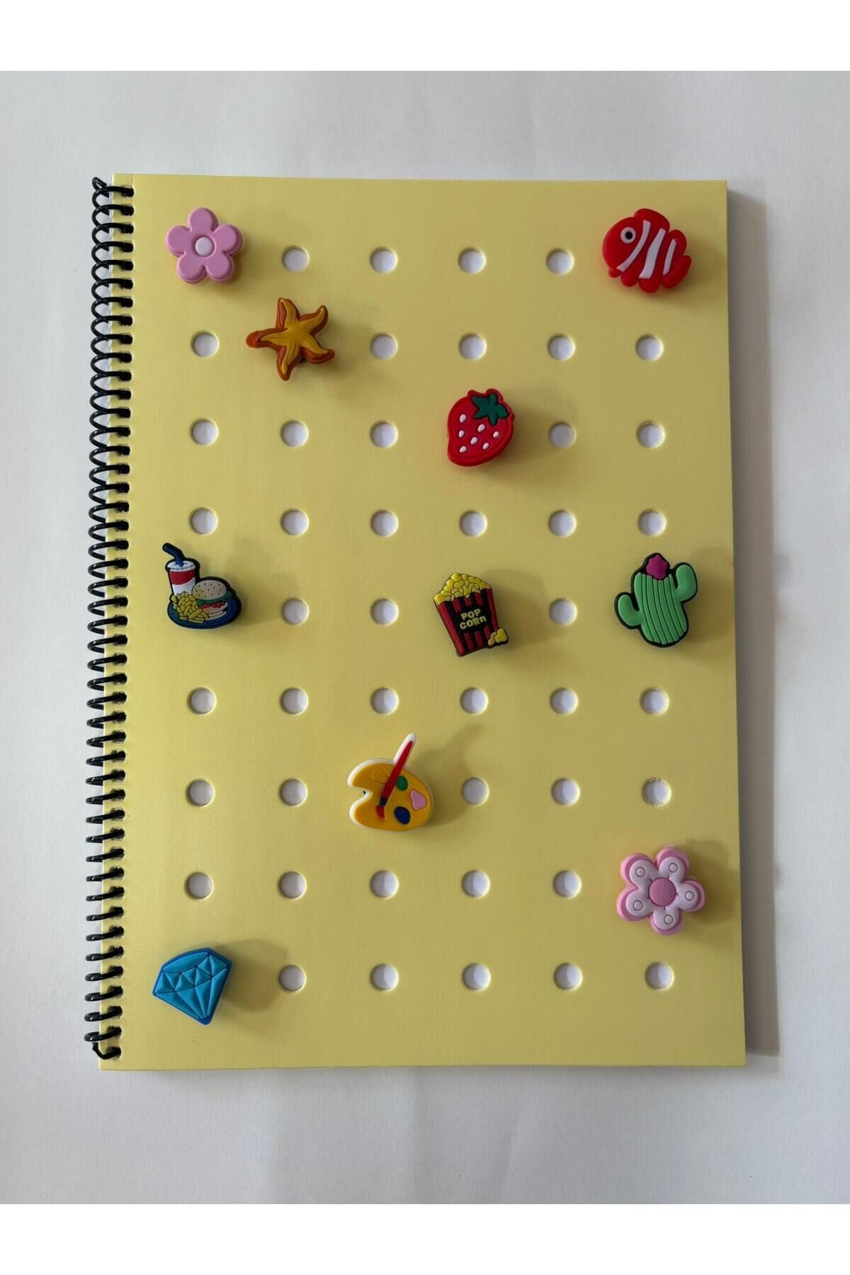 Adalinhome Charm Kapaklı A4 Spiralli Çizgili Defter (80 Yaprak) Sarı