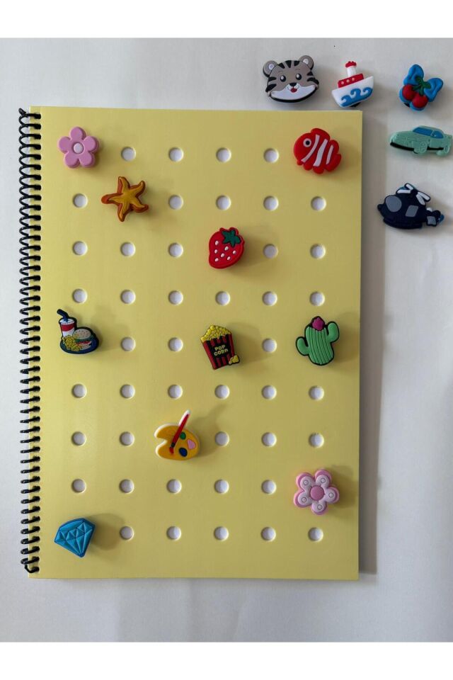 Adalinhome Charm Kapaklı A4 Spiralli Çizgili Defter (80 Yaprak) Sarı