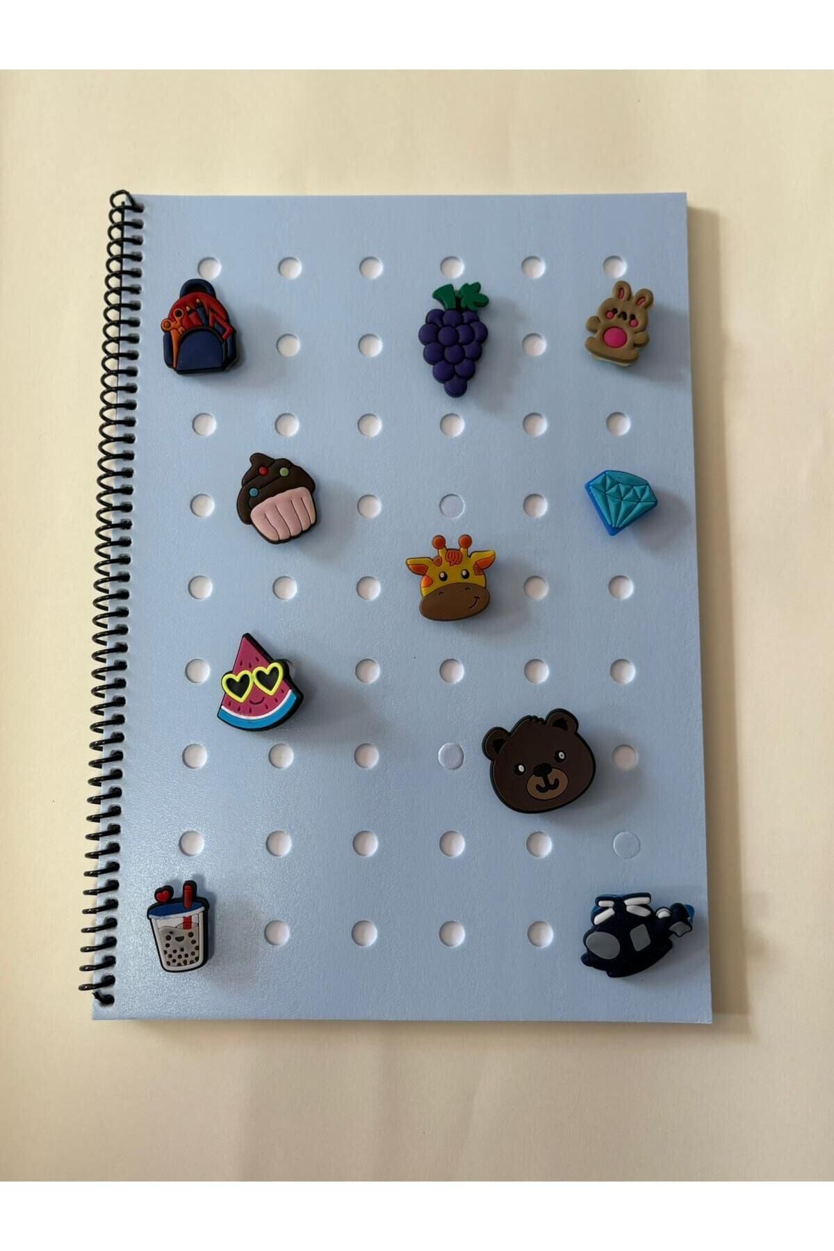 Adalinhome Charm Kapaklı A4 Spiralli Çizgili Defter (80 Yaprak) Mavi