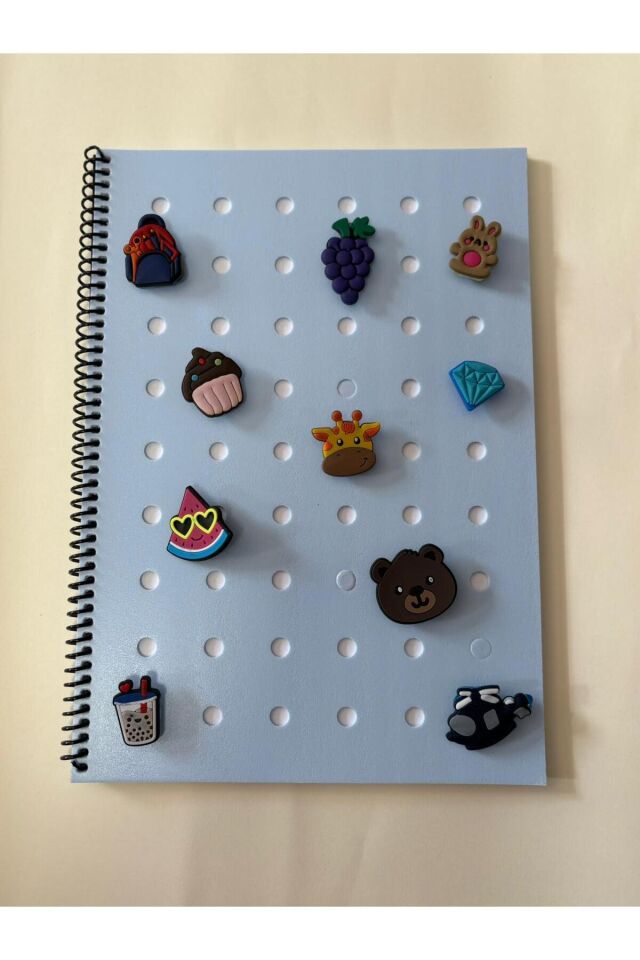 Adalinhome Charm Kapaklı A4 Spiralli Çizgili Defter (80 Yaprak) Mavi