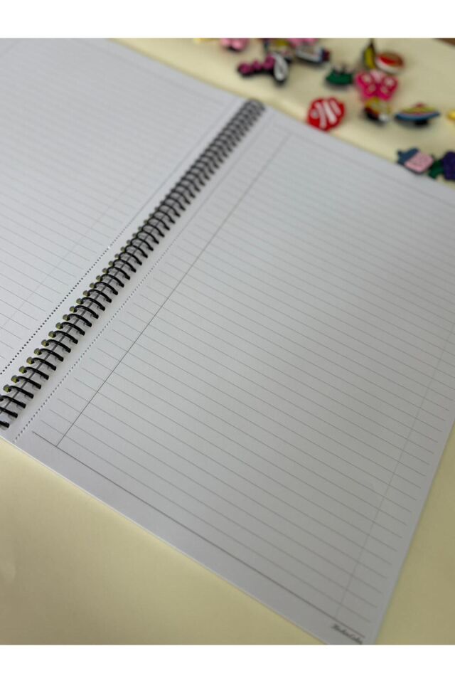 Adalinhome Charm Kapaklı A4 Spiralli Çizgili Defter (80 Yaprak) Pembe