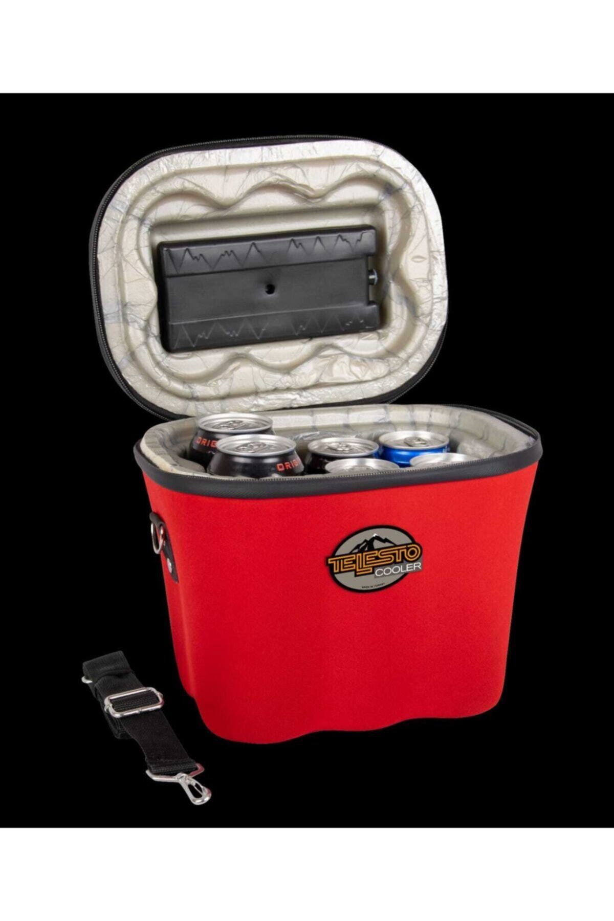 Içecek Soğutucu Ve Taşıma Çantası Kırmızı (buz Kartuşlu)