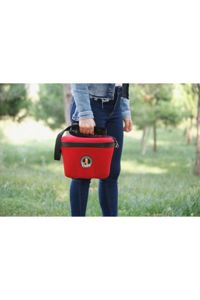Içecek Soğutucu Ve Taşıma Çantası Kırmızı (buz Kartuşlu)
