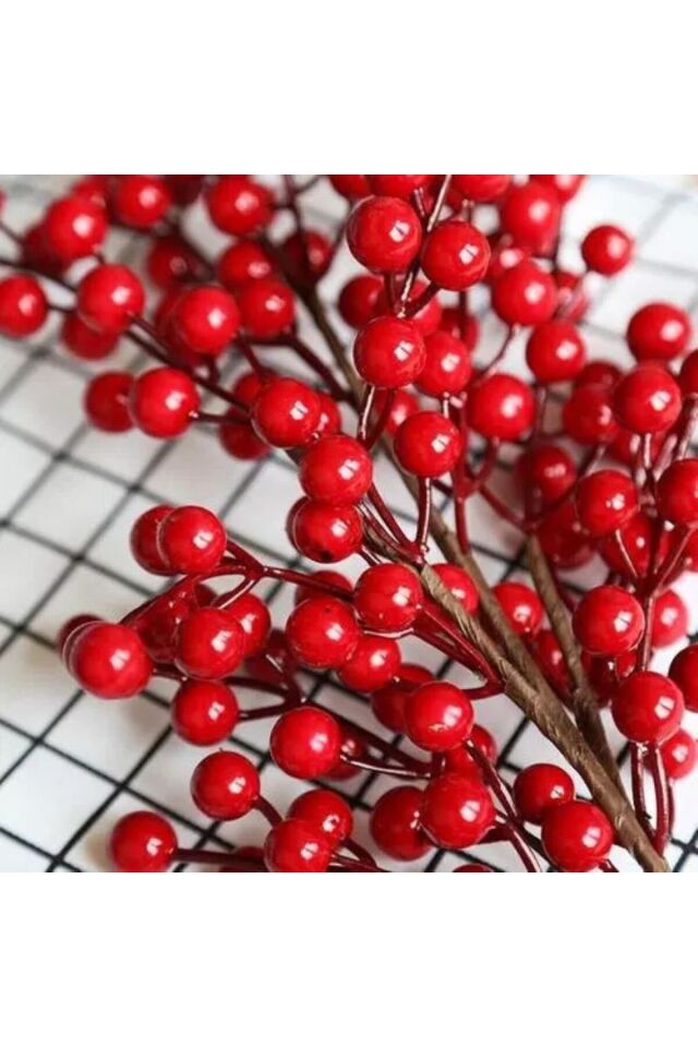 Yılbaşı Kokina Çiçeği 70 cm (10 adet) Kırmızı