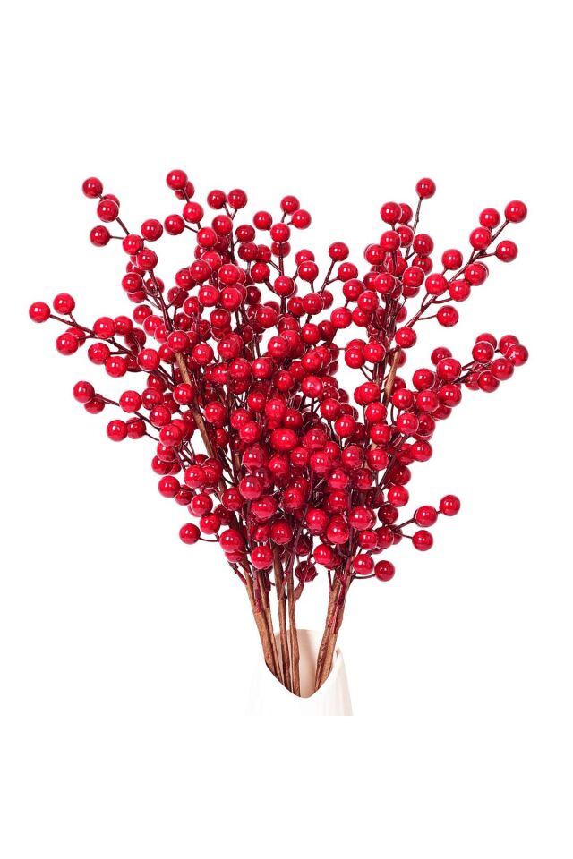 Yılbaşı Kokina Çiçeği 70 cm (10 adet) Kırmızı