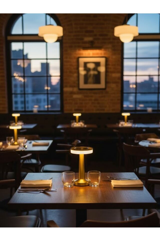 Dokunmatik Renk Değiştiren Şarjlı Mantar Masa Lambası Modern LED Dekoratif Gold Abajur