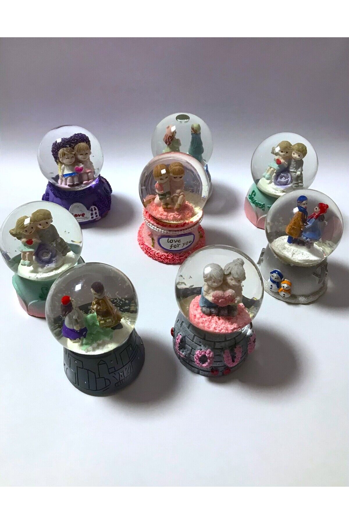 Küçük Boy Sevgili Temalı Kar Küresi