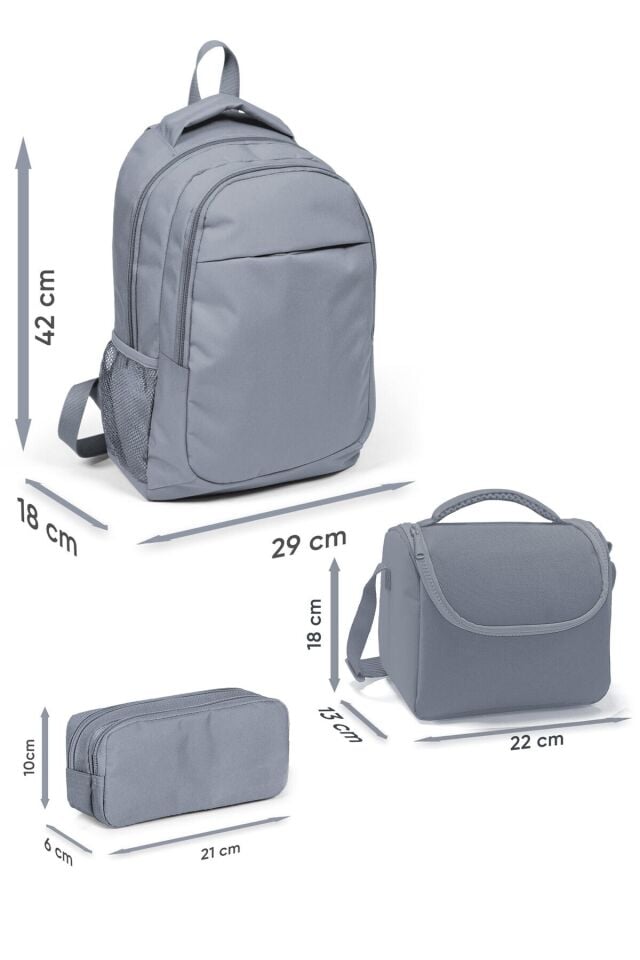 Kids Siyah Aslan Desenli 3’lü Okul Çanta Seti SET0123671