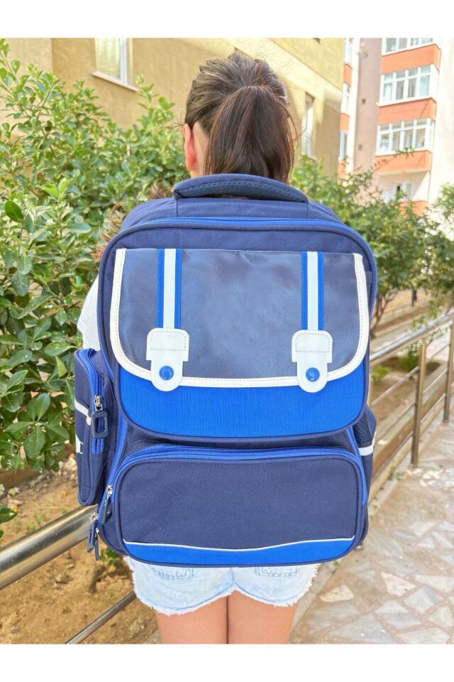 Color Bags Kolej Stil Sırt Çantası – Yeşil, Mor, Lacivert Lacivert