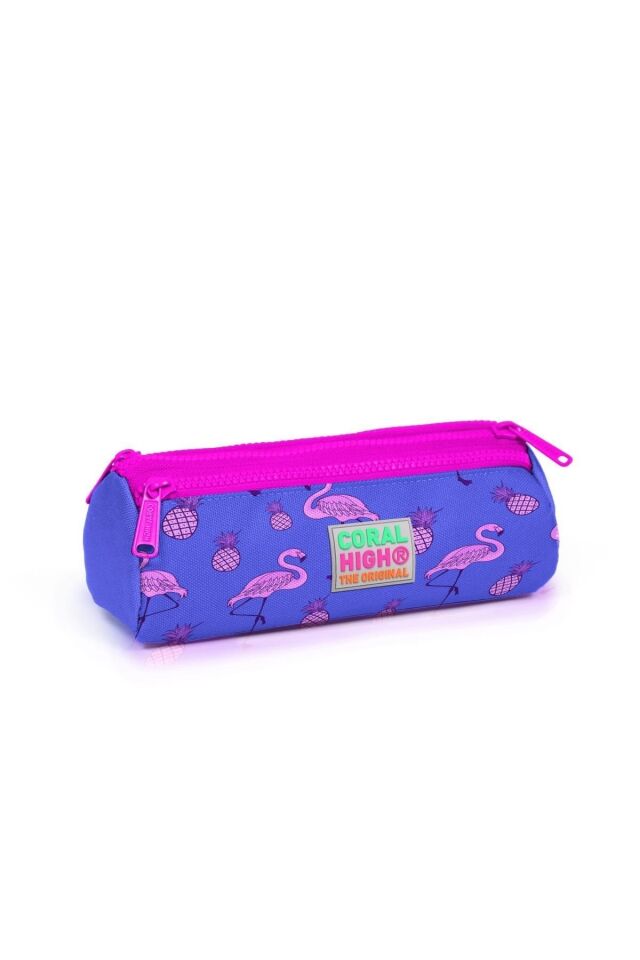 Flamingo Üç Bölmeli Işıklı Tekerlekli Çekçekli Okul Sırt Çanta Ve Kalem Çantası 2'li Set