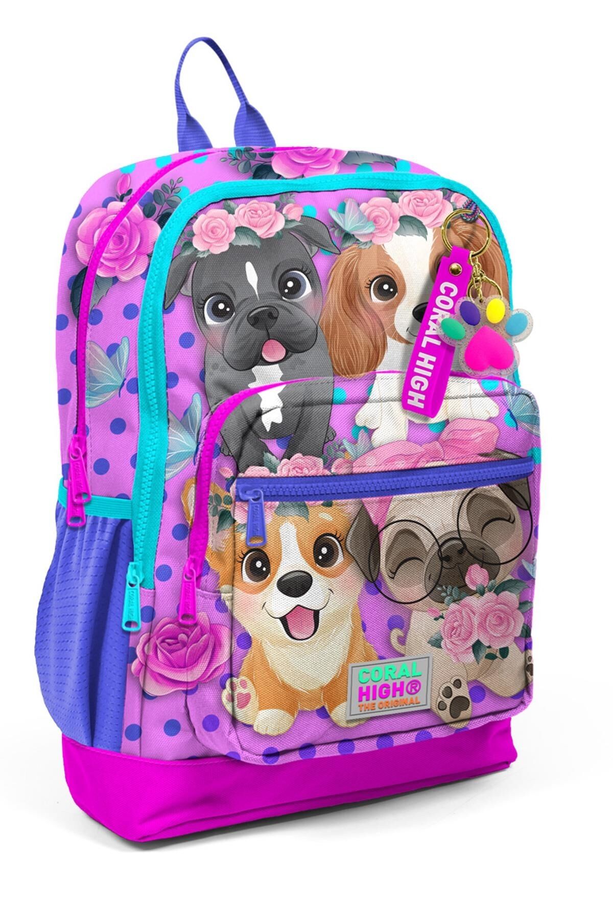 Kids Pembe Köpek Desenli Okul Sırt Çantası 23750