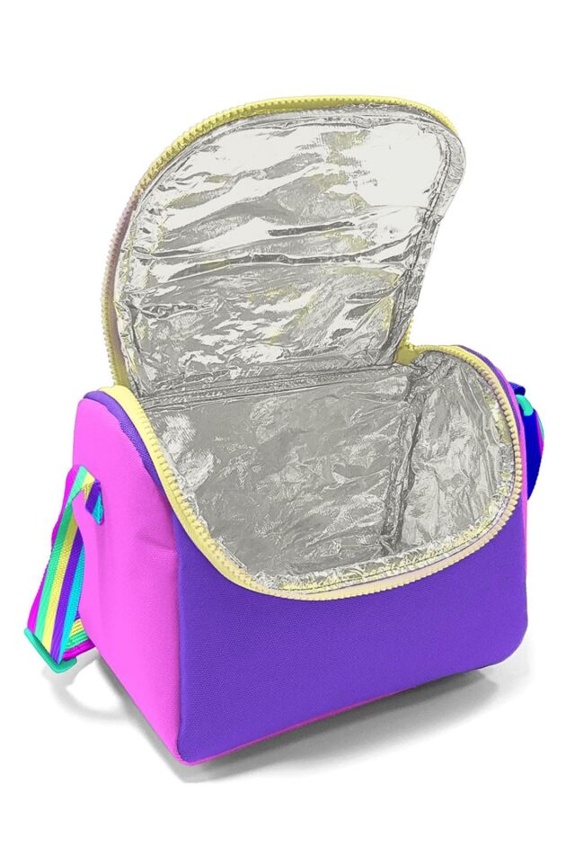 Kids Pembe Pastel Renkli Üç Bölmeli Çekçekli Okul Sırt Çantası