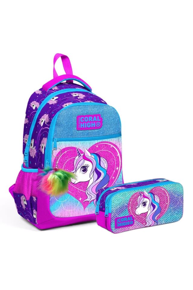 2;li Çanta Seti (3 Bölmeli Çanta- Kalemlik)