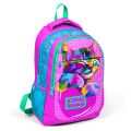 Coral High Kids Pembe Mavi Simli Kedi Desenli Üç Bölmeli Okul Sırt Çantası 14387