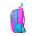 Coral High Kids Pembe Mavi Simli Kedi Desenli Üç Bölmeli Okul Sırt Çantası 14387