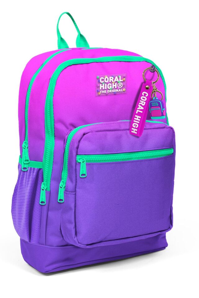 Kids Pembe Mor Renk Geçişli Okul Sırt Çanta Seti 23762