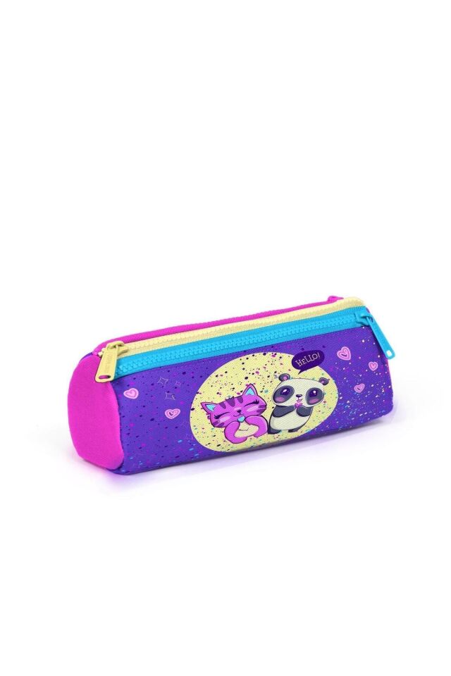 Kids Mor Pembe Anime Kız Desenli 2'li Okul Çanta Seti SET0223735