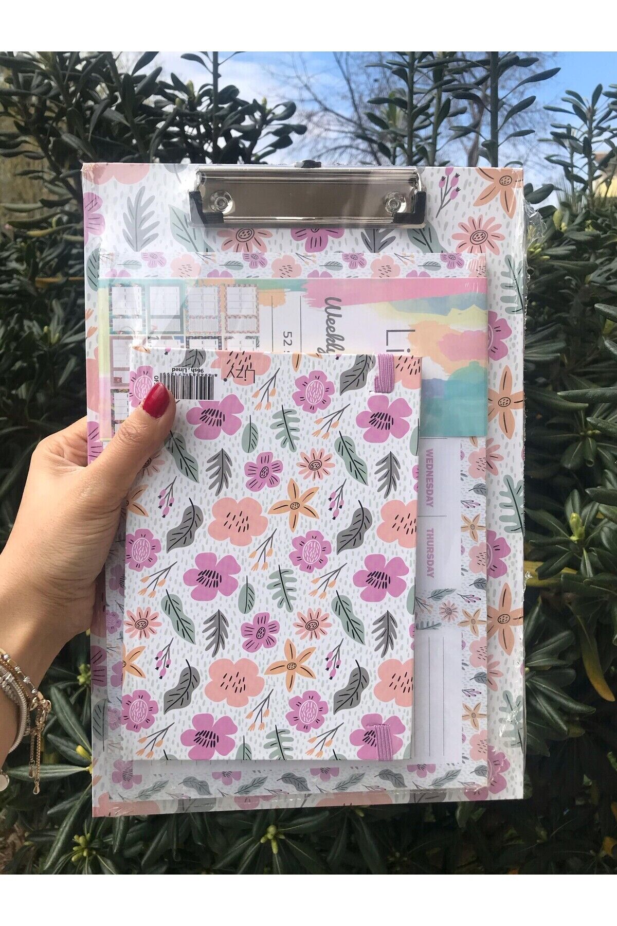 Atakids Lizy Sekreterlik Dosyası, Defter ve Haftalık Planlayıcı 3'lü Set Pembe