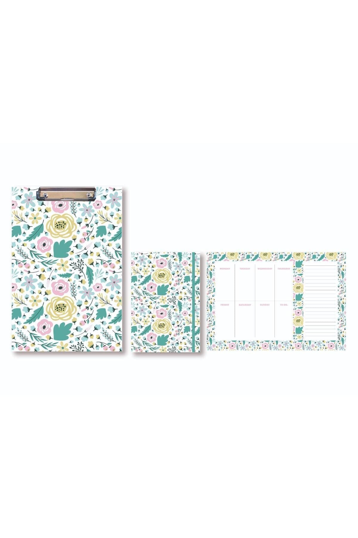 Atakids Lizy Sekreterlik Dosyası, Defter ve Haftalık Planlayıcı 3'lü Set Yeşil