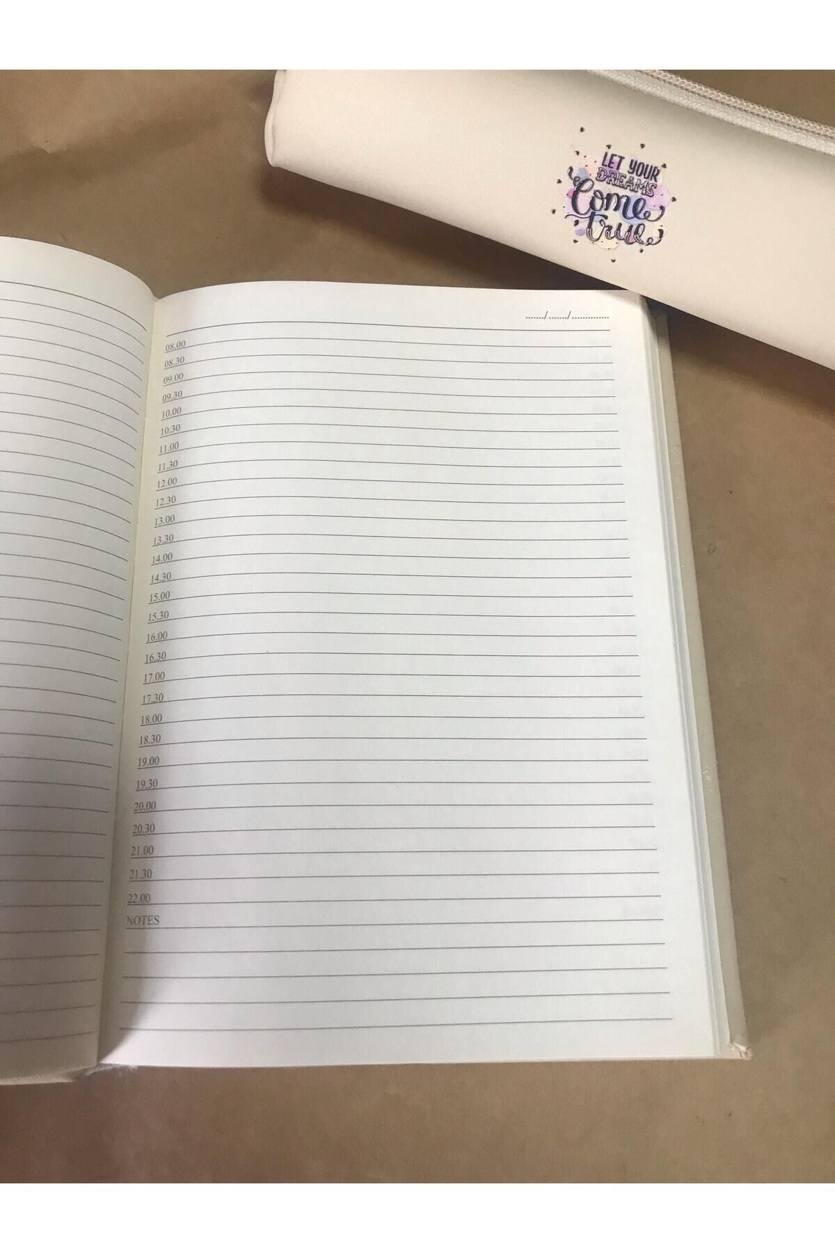 Atakids Lizy Yaşam Motto Baskılı Süresiz Ajanda Ve Kalemlik Seti (168 YAPRAK 14*20) Mor