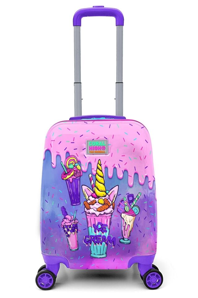 Kids Milkshake Dondurma Desenli Çocuk Valizi Ve Çanta Seti 16770