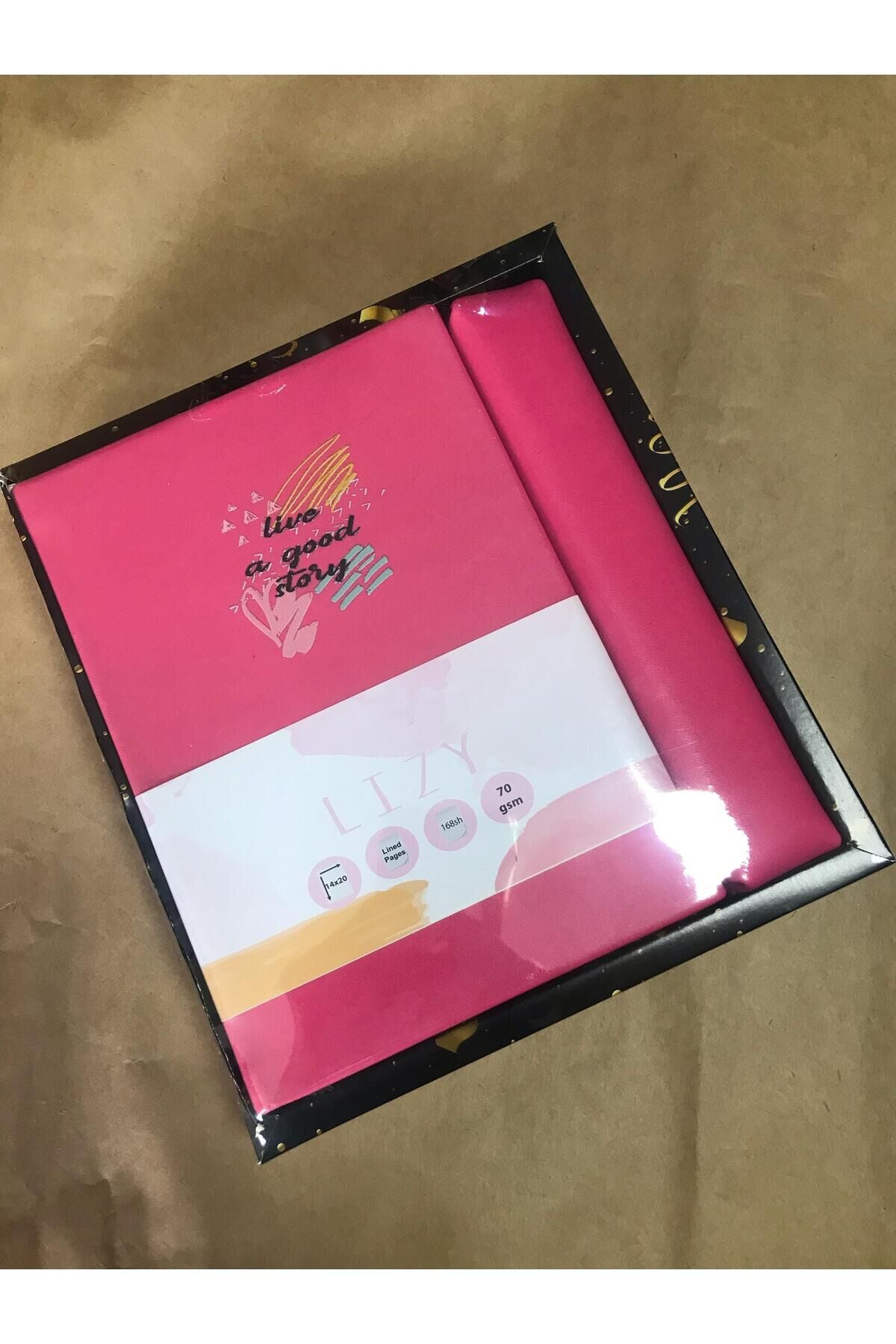 Atakids Lizy Yaşam Motto Baskılı Süresiz Ajanda Ve Kalemlik Seti (168 YAPRAK 14*20) Pembe