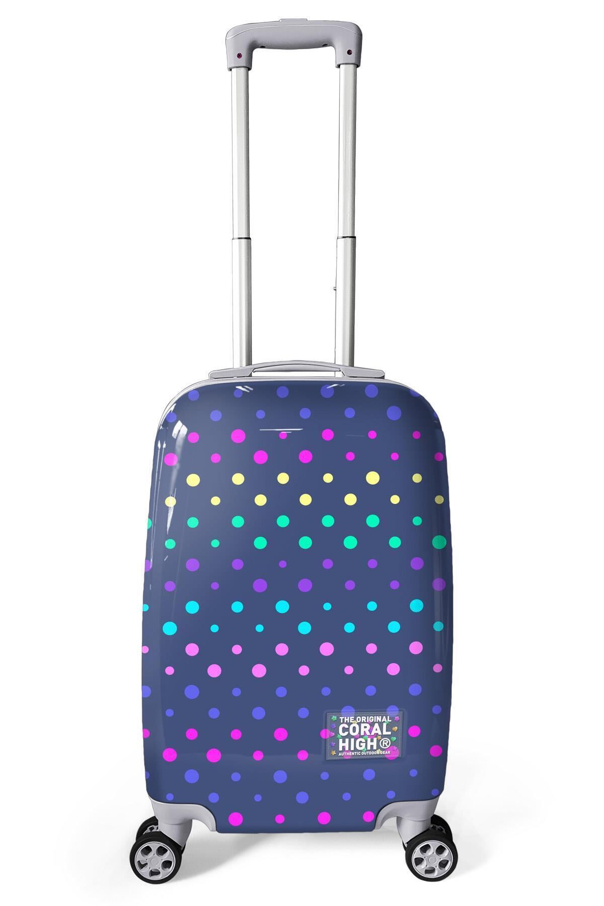 Desenli Kabin Boy Valiz (50 cm)