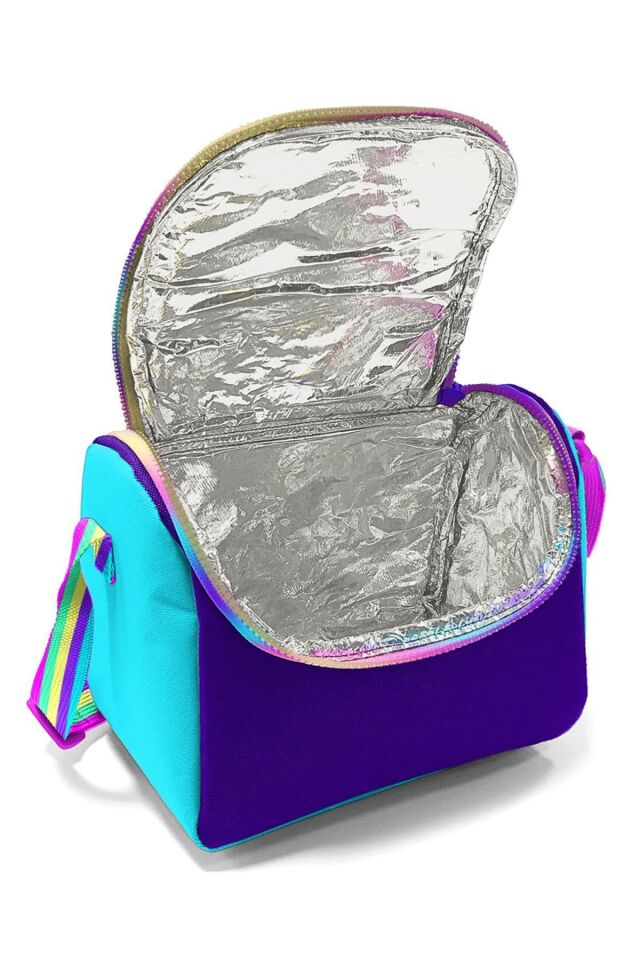Kids Pembe Su Yeşili Renk Geçişli 3’lü Okul Çanta Seti SET0123664 Mor
