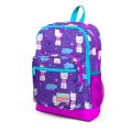 Coral High Kids Mor Pembe Kedi Desenli Dört Bölmeli Okul Sırt Çantası 23464