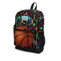 Coral High Kids Siyah Basketbol Desenli Dört Bölmeli Okul Sırt Çantası 23471