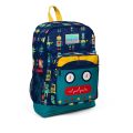 Coral High Kids Lacivert Civit Robot Desenli Dört Bölmeli Okul Sırt Çantası 23472