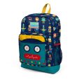 Coral High Kids Lacivert Civit Robot Desenli Dört Bölmeli Okul Sırt Çantası 23472