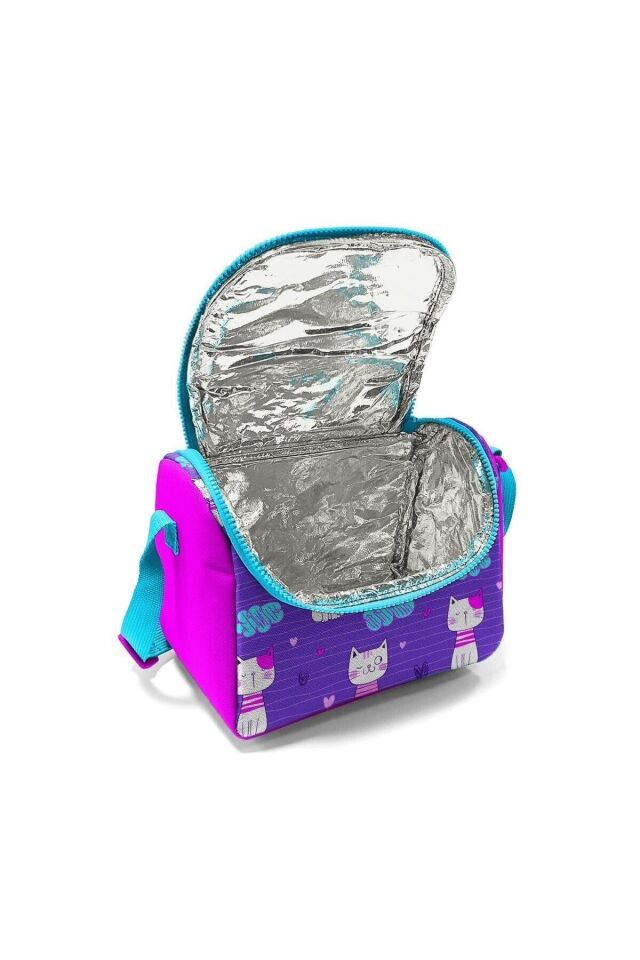 Kids Lacivert Civit Robot Desenli Çekçekli 3'lü Çanta Seti SET0123380 Mor