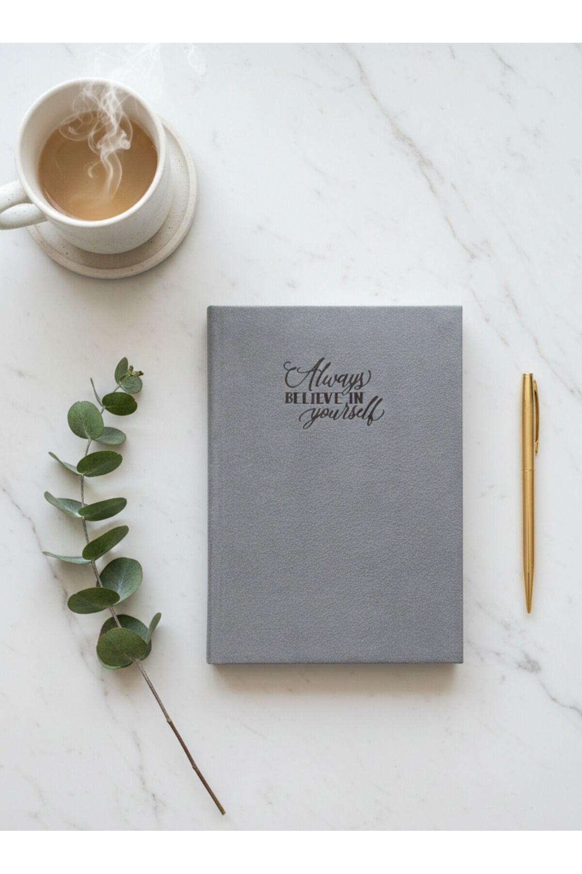 Lizy Süet Dokulu Çizgili Defter – Günlük ve Not Defteri / 14x20 cm/ 168 Yaprak Gri
