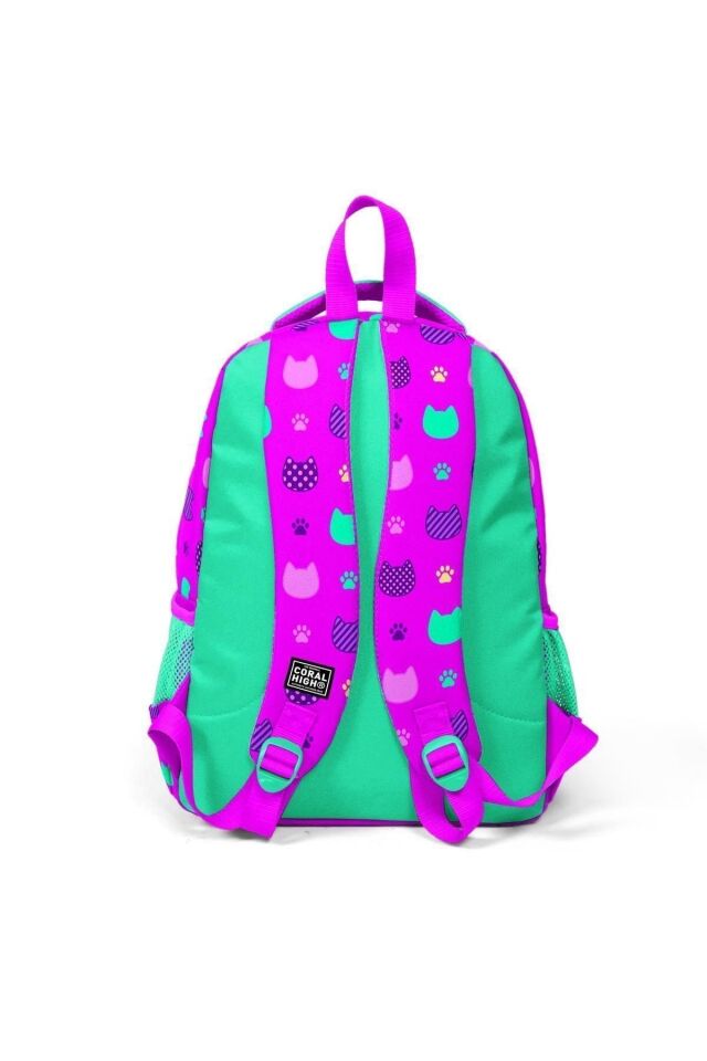 Kids Mor Su Yeşili Unicorn Desenli 3’lü Okul Çanta Seti SET0123487 Pembe Yeşil