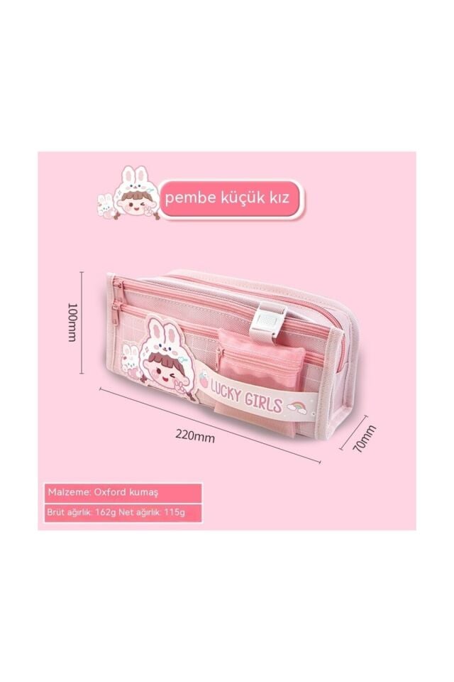 Atakids Kore Model Büyük Kapasiteli, Çok Katmanlı, Fonksiyonlu Kalem Çantası